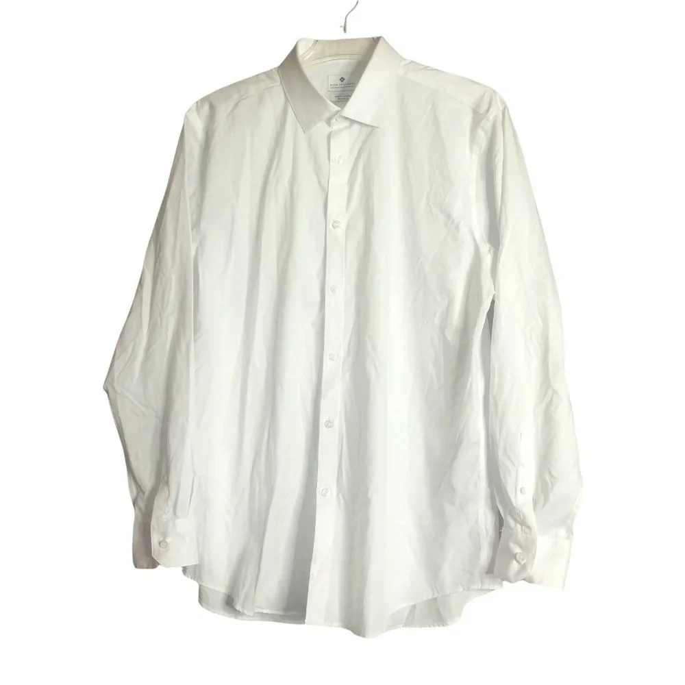 3 for $30 Ryan Seacrest Distinction Dress Shirt Size 17 34/35 White Slim Fit